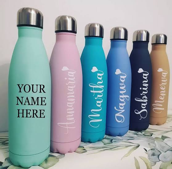 name water bottles
