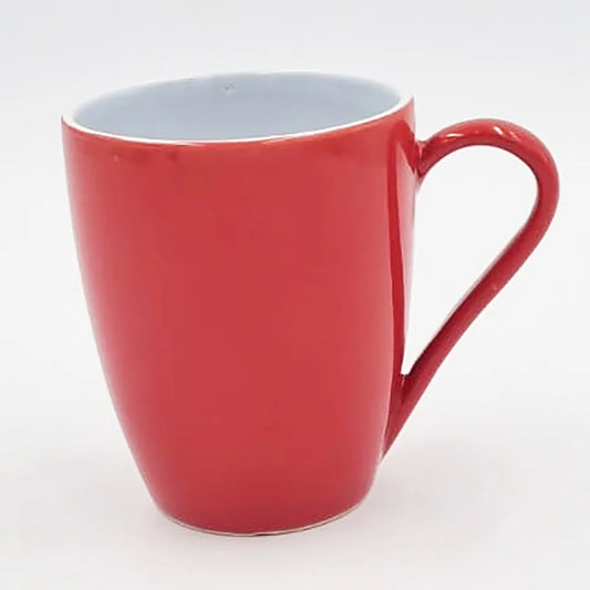 red inner white mug